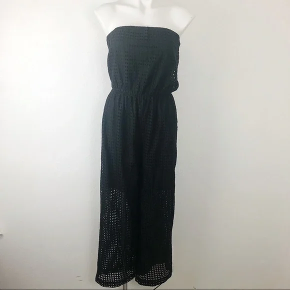 19 Cooper Black Sheer Strapless Jumpsuit Size M - Picture 2 of 7